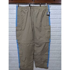Phys.Sci. Men's Tan & White Convertible Drawstring Waist Cargo Pants Extra Large